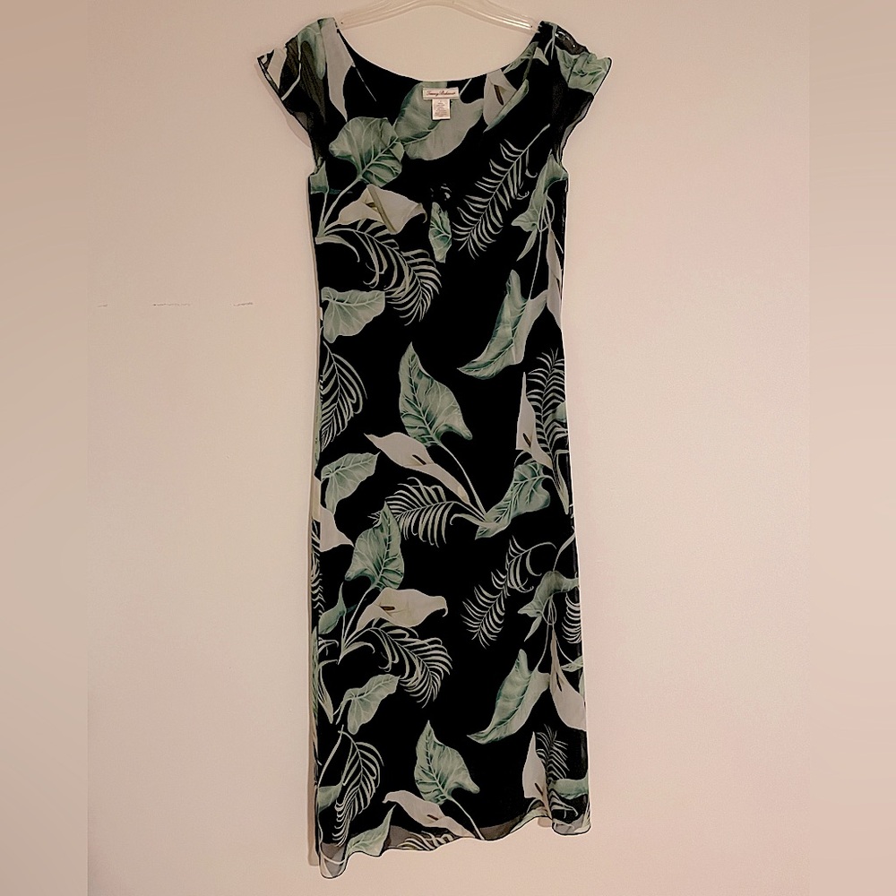Tommy Bahama silk dress palm tree cruise dress vacation